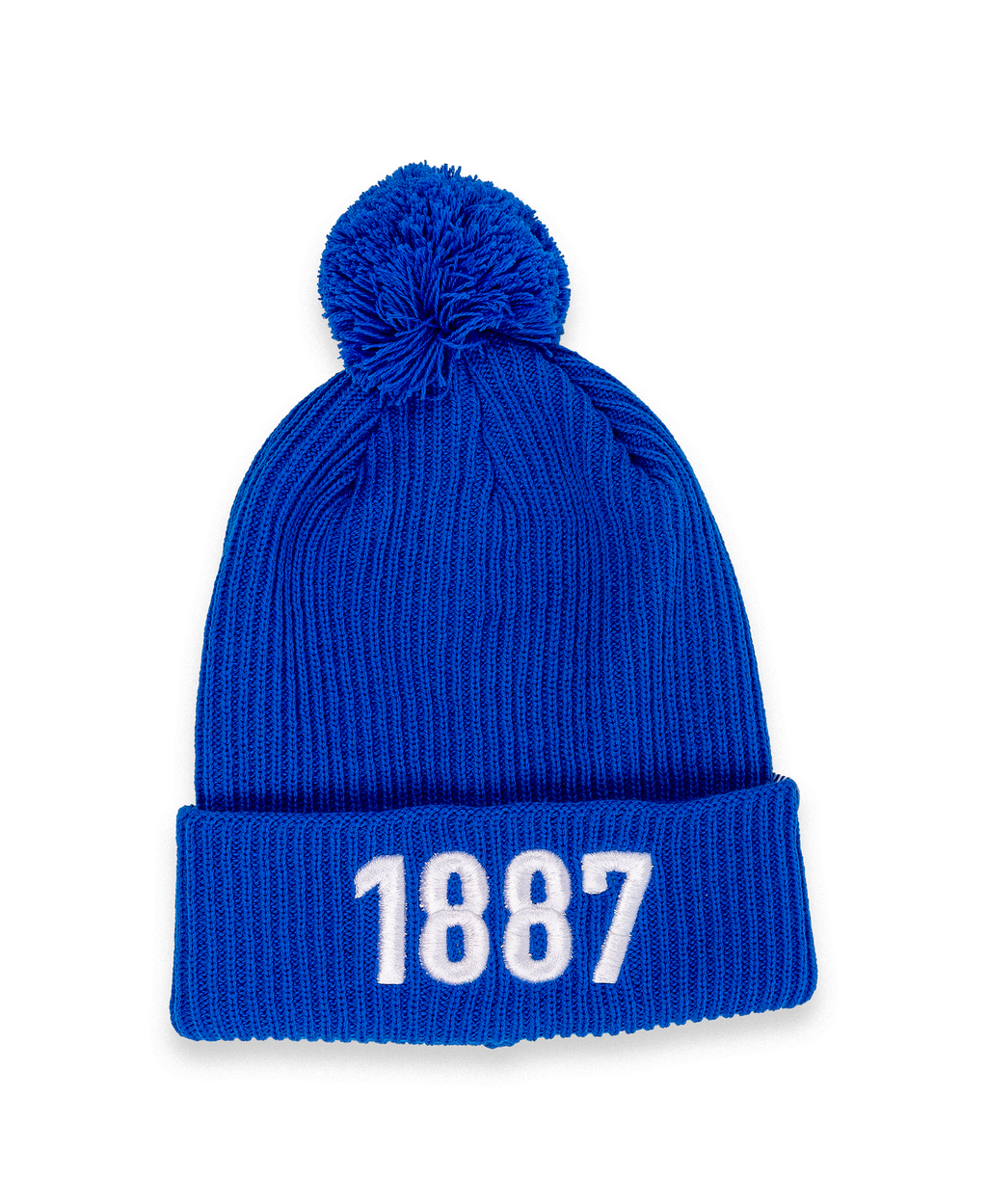 Beanie - Bronx 1887 blue with pompom