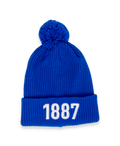 Beanie - Bronx 1887 blue with pompom