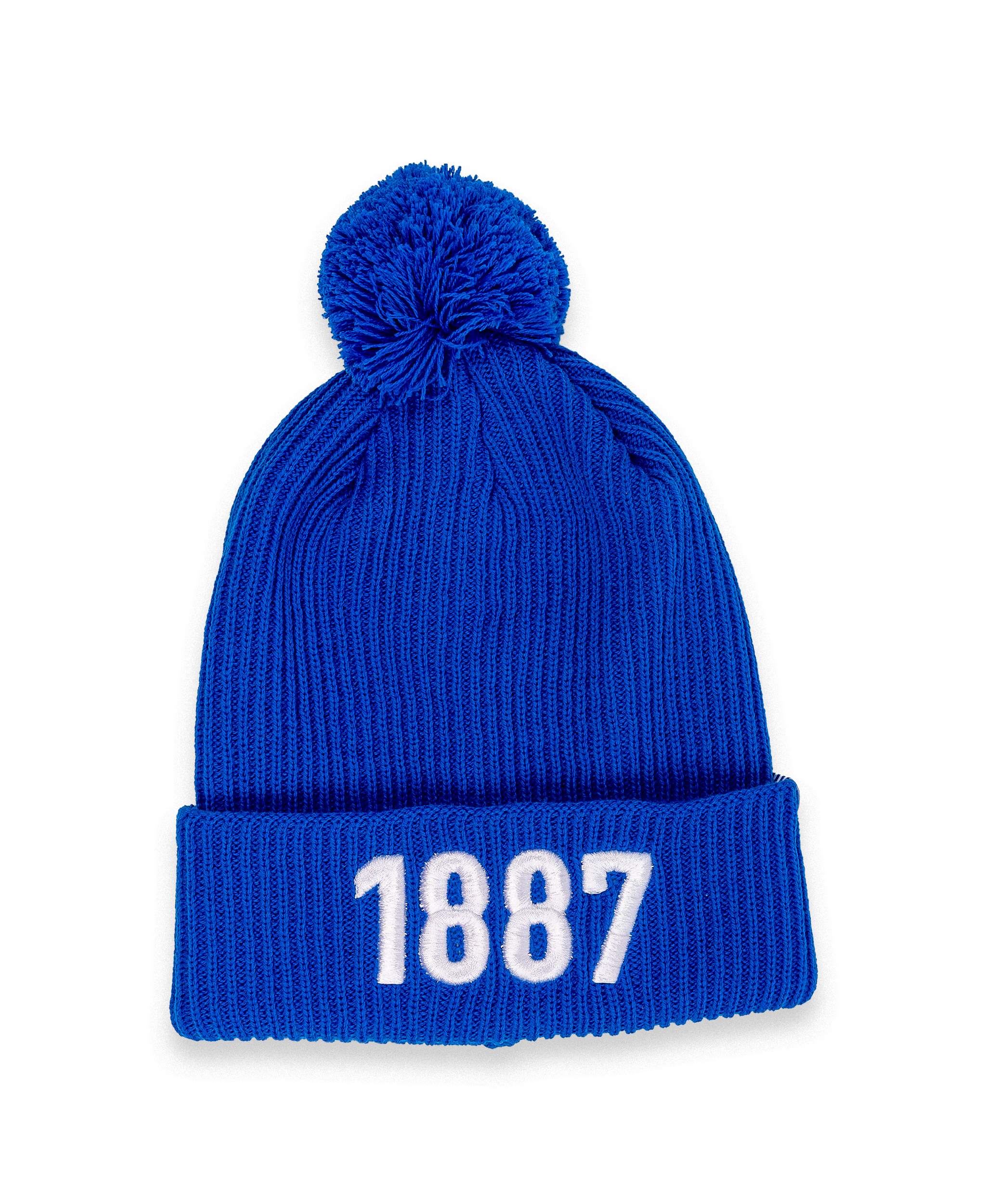 Beanie - Bronx 1887 blue with pompom