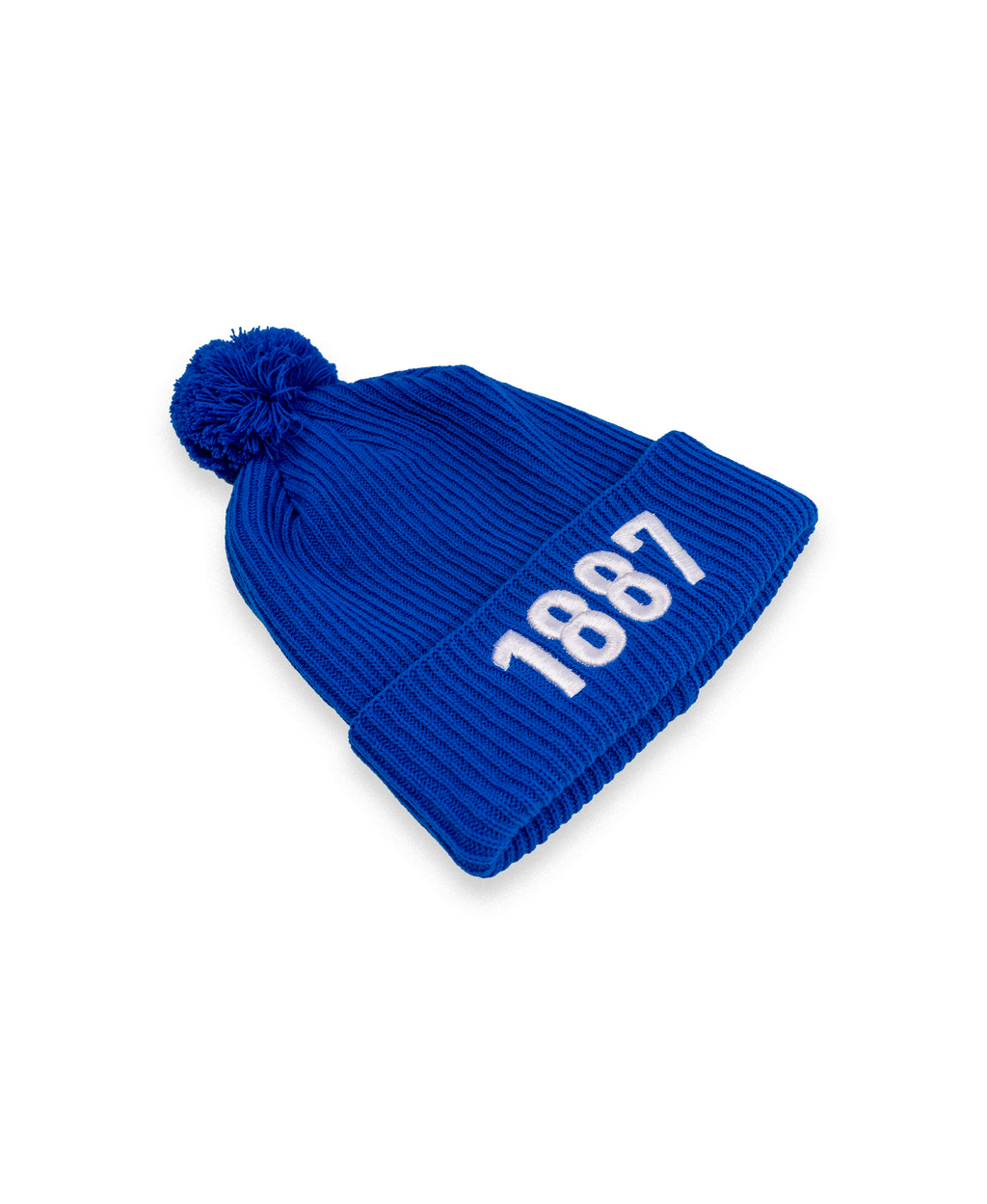 Beanie - Bronx 1887 blue with pompom