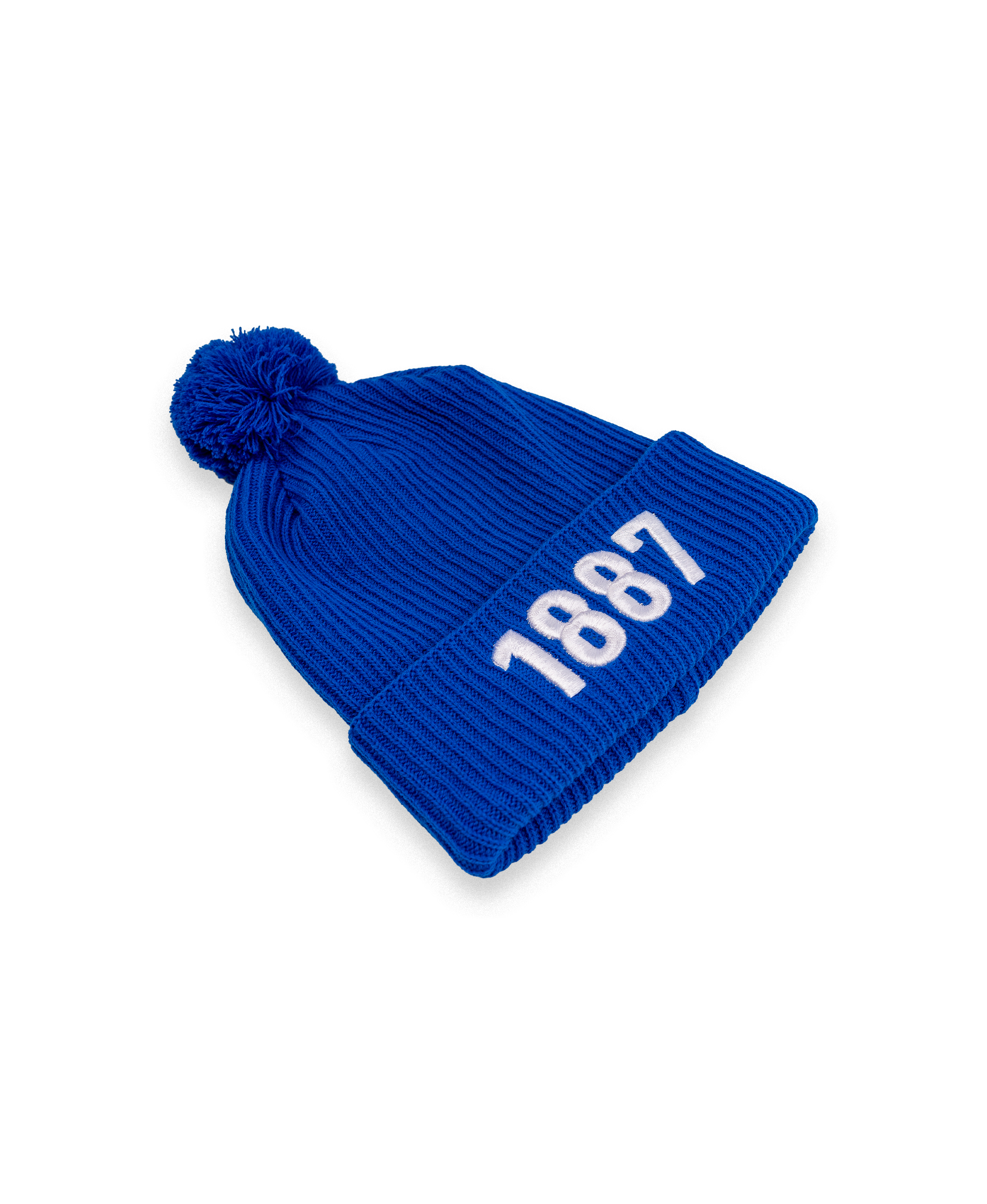 Beanie - Bronx 1887 blue with pompom